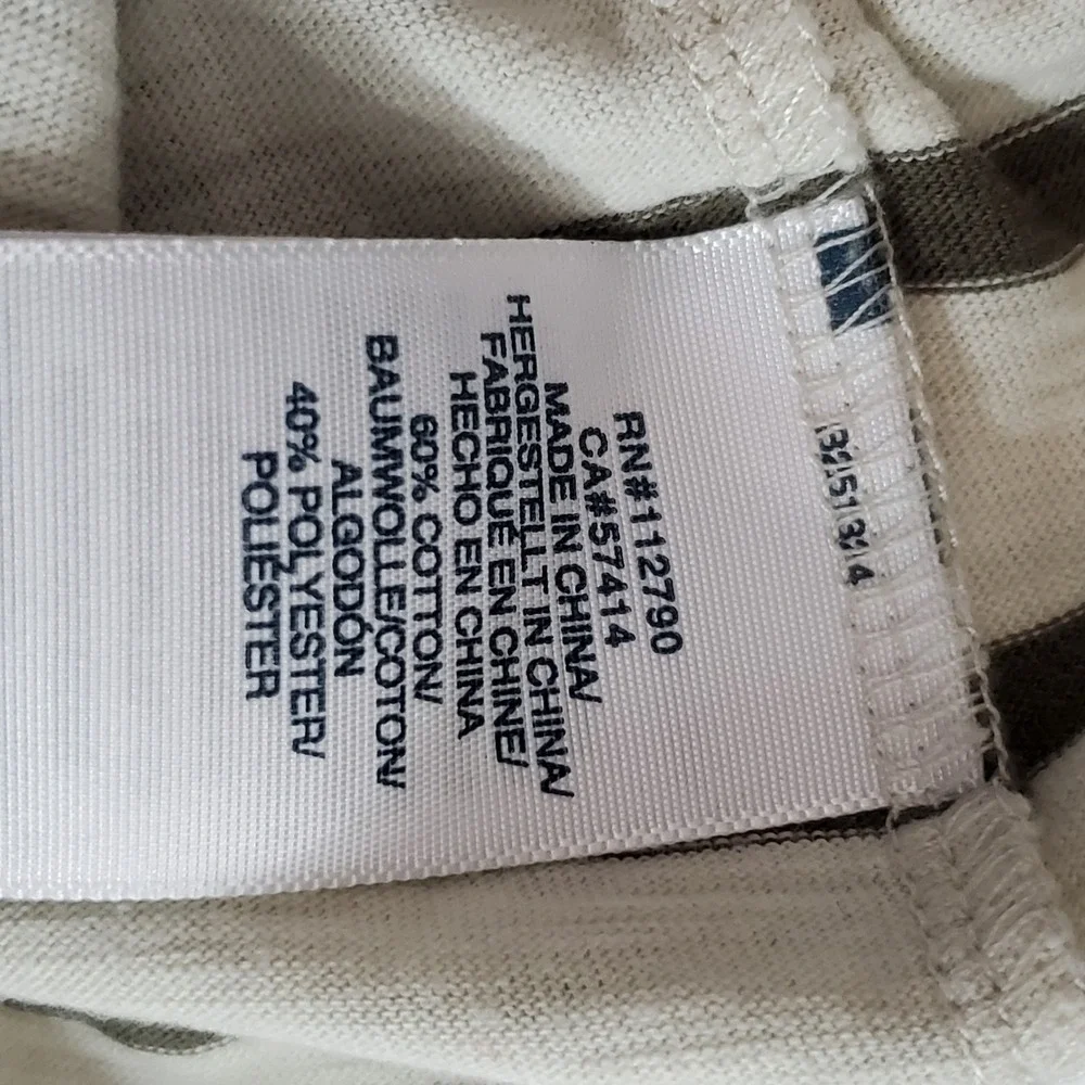 True Religion Men Shirt M White Striped Spellout Logo Short Sleeve